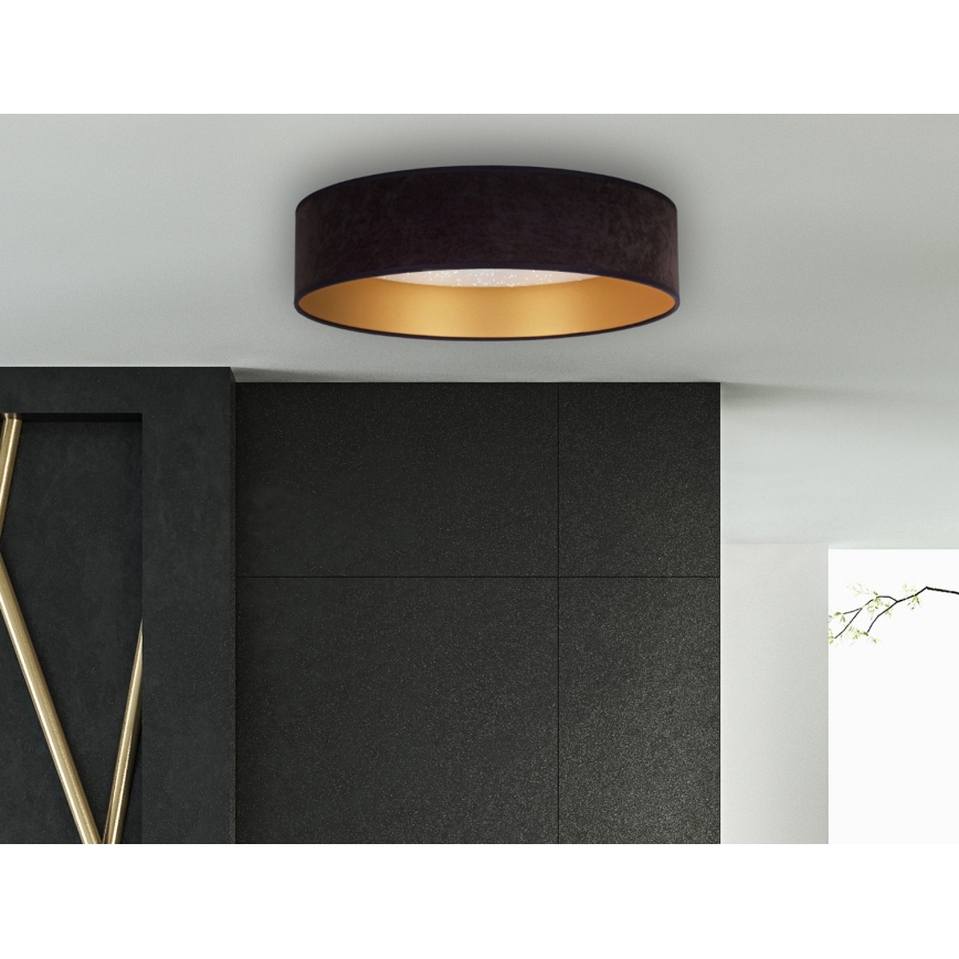 Brilagi - Plafonnier VELVET STAR LED/24W/230V d. 40 cm 3000K/4000K/6400K noir/doré