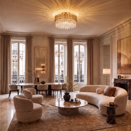 BRILAGI - Plafonnier VERVE 6xE14/40W/230V Ø 60 cm doré
