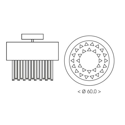 Brilagi - Plafonnier VERVE 6xE14/40W/230V Ø 60 cm doré