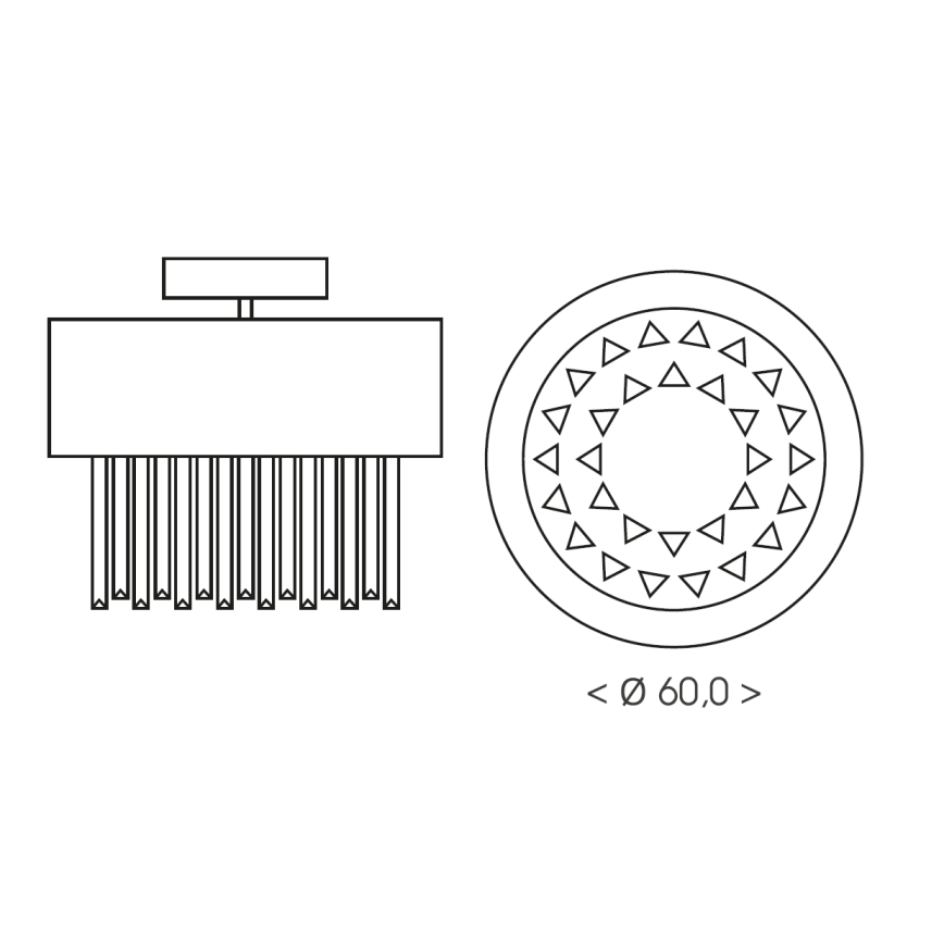 Brilagi - Plafonnier VERVE 6xE14/40W/230V Ø 60 cm doré