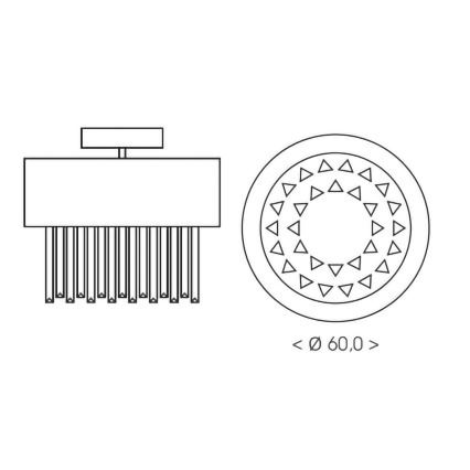 BRILAGI - Plafonnier VERVE 6xE14/40W/230V Ø 60 cm noir