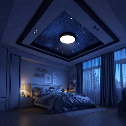 Brilagi - LED RGBW Plafonnier dimmable VIBE LED/24W/230V 3000-6500K noir + télécommande