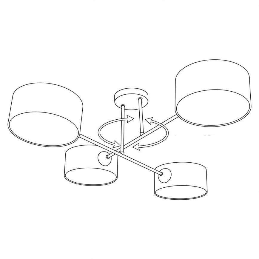 Brilagi - Plafonnier VIRGO 4xE14/40W/230V crème/doré