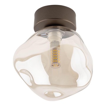 Brilagi - Plafonnier VULCANO 1xG9/8W/230V marron/beige fumé