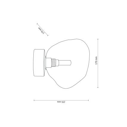 Brilagi - Plafonnier VULCANO 1xG9/8W/230V marron/beige fumé