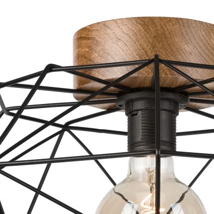 Brilagi - Plafonnier WOODY BASKET 1xE27/60W/230V Ø 40 cm chêne