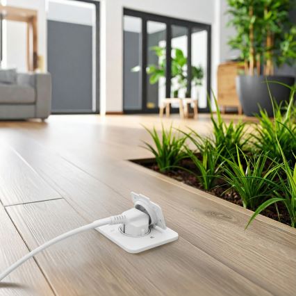 Brilagi - Prise de sol encastrée pour l'extérieur IP55, blanche, rectangulaire