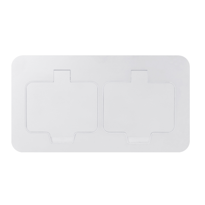 Brilagi - Prise double encastrable INBOX IP55 pour cuisine blanche rectangulaire