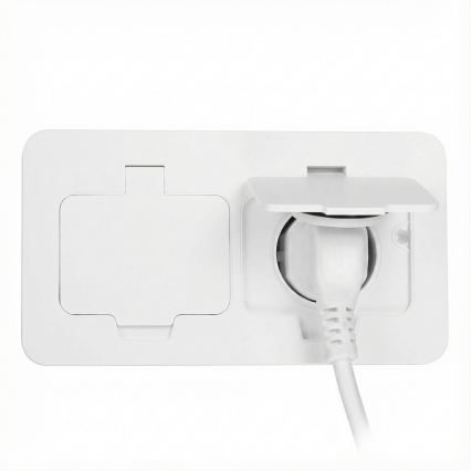 Brilagi - Prise double encastrable INBOX IP55 pour cuisine blanche rectangulaire