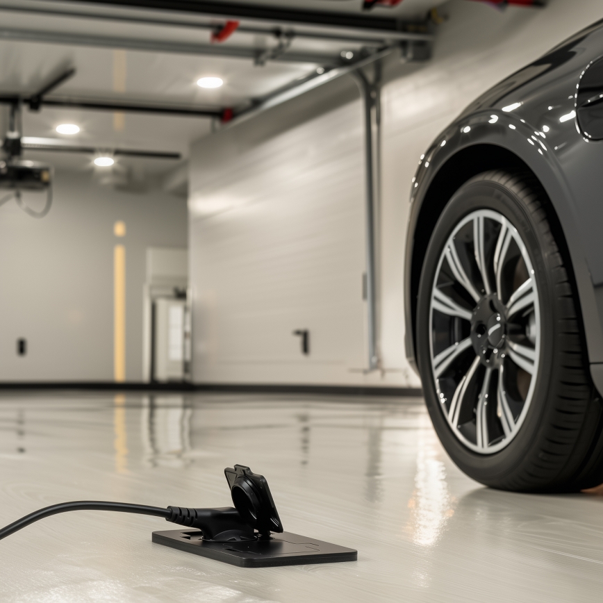 Brilagi - Prise double encastrée au sol d'extérieur IP55 noire rectangulaire