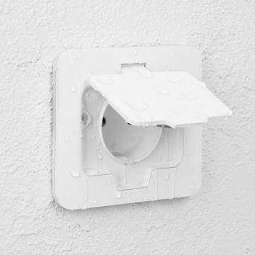 Brilagi - Prise encastrable de cuisine INBOX IP55, blanche et rectangulaire