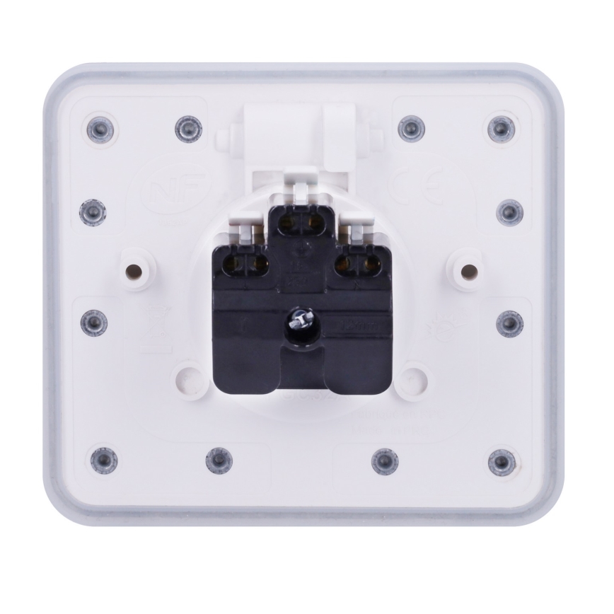 Brilagi - Prise encastrable de cuisine INBOX IP55, blanche et rectangulaire