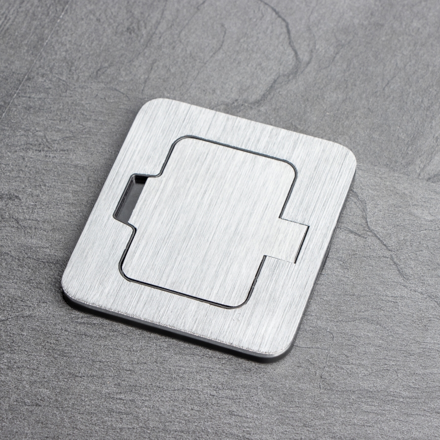Brilagi - Prise encastrée de cuisine INBOX IP55 chrome mat rectangulaire