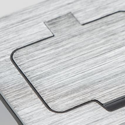 Brilagi - Prise encastrée de cuisine INBOX IP55 chrome mat rectangulaire