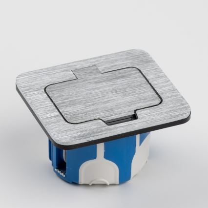 Brilagi - Prise encastrée de cuisine INBOX IP55 chrome mat rectangulaire