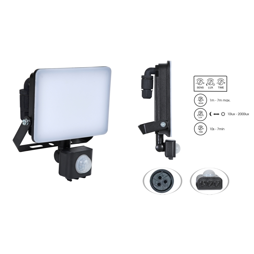 Brilagi - Projecteur avec détecteur ELARA PRO LED/50W/230V IP65