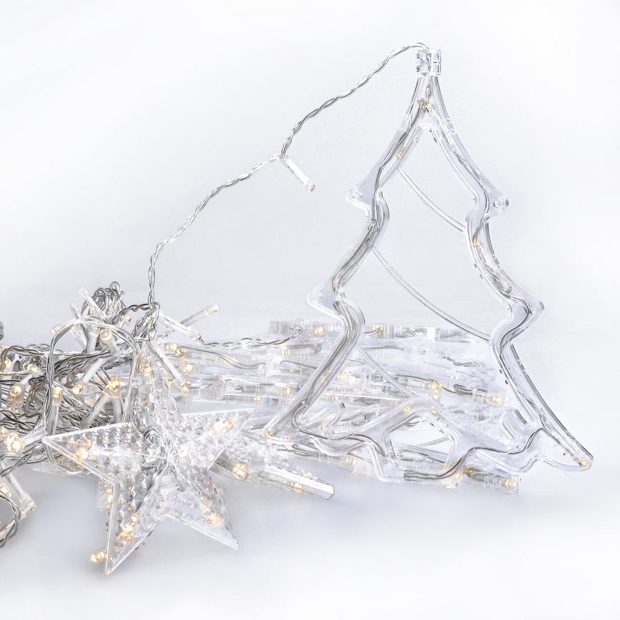 Brilagi - Rideau de Noël extérieur LED 138xLED/8 fonctions 5m IP44 blanc chaud