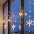 BRILAGI - rideau LED de Noël 77xLED/3xAA/USB 3,8m flocons blanc chaud