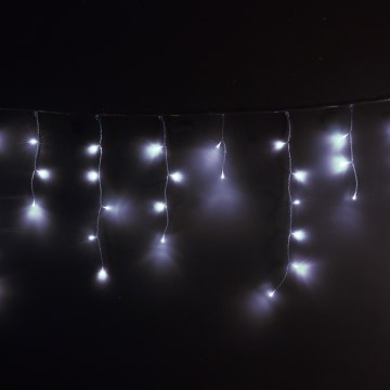 Brilagi - Rideau lumineux de Noël extérieur 400 LED, 8 modes, 23 m, IP44, blanc froid