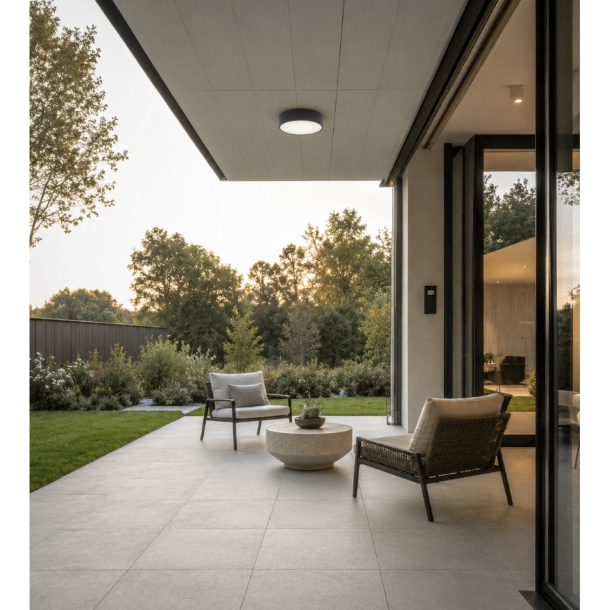 Brilagi - Plafonnier de salle de bains CLARE 2xE27/24W/230V Ø 30 cm anthracite IP54