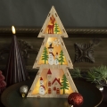 BRILAGI - Sapin décoratif de Noël à LED, fonctionnant avec 2 piles AA