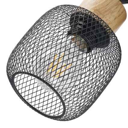 Brilagi - Spot BASKLITE 3xE27/15W/230V bois/noir