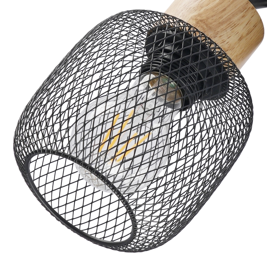 Brilagi - Spot BASKLITE 3xE27/15W/230V bois/noir