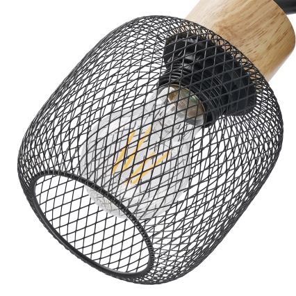 Brilagi - Spot BASKLITE 3xE27/15W/230V bois/noir