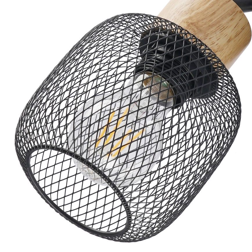 Brilagi - Spot BASKLITE 3xE27/15W/230V bois/noir