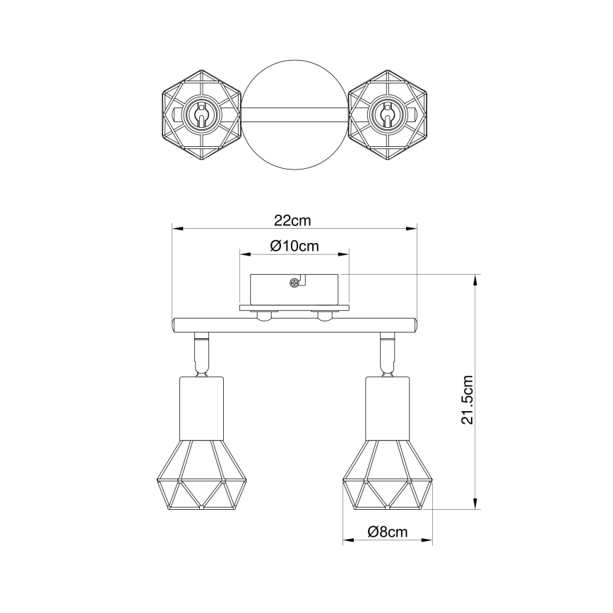 Brilagi - Spot CAGE 2xE14/40W/230V