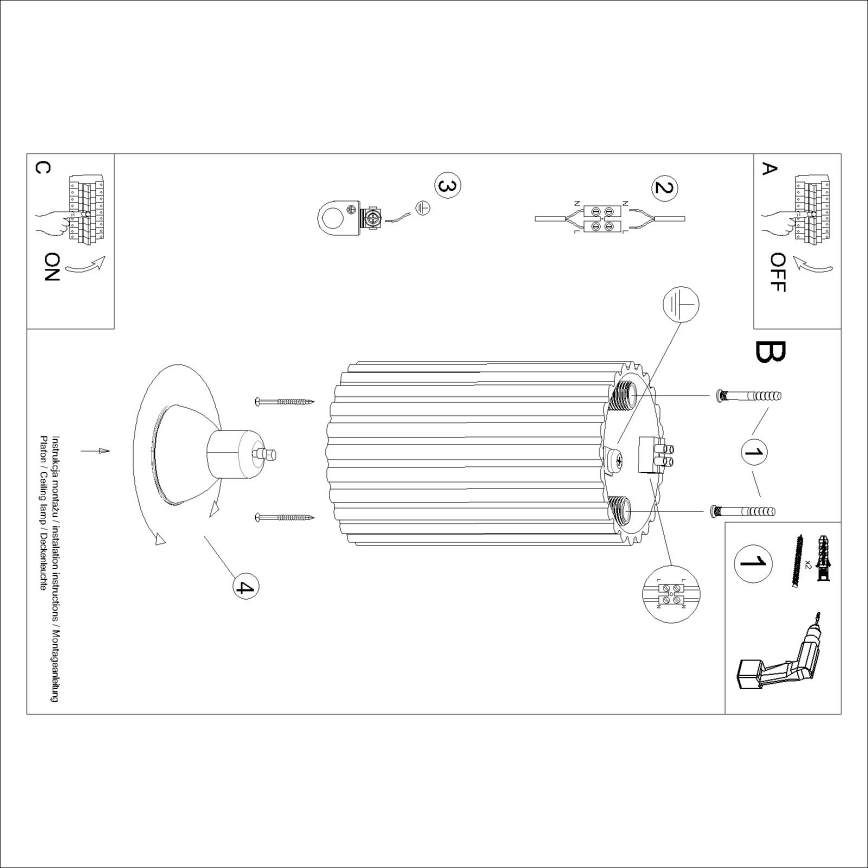 Brilagi - Spot CRESTO 1xGU10/10W/230V 10 cm vert
