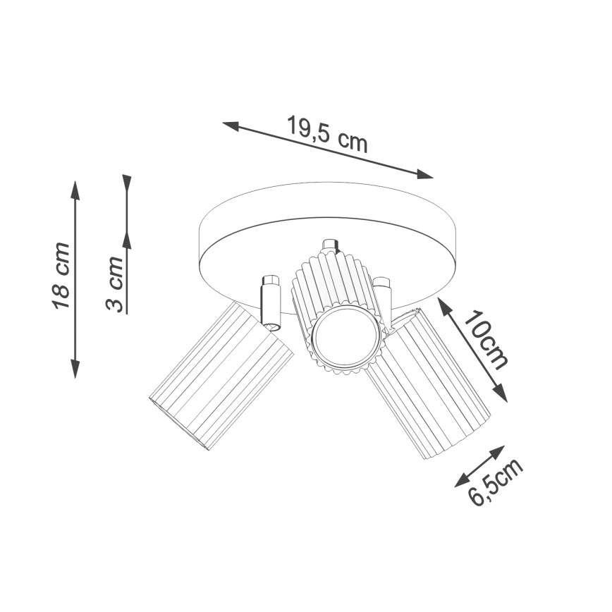 Brilagi - Spot CRESTO 3xGU10/10W/230V marron