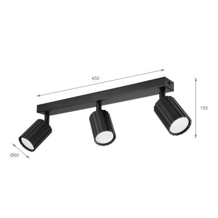 Brilagi - Spot CRISPINA 3xGU10/10W/230V noir