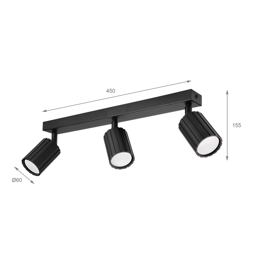 Brilagi - Spot CRISPINA 3xGU10/10W/230V noir