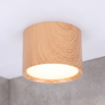 BRILAGI - Spot de salle de bains SMOOTH 1xGX53/15W/230V 60x82 mm décor chêne IP54