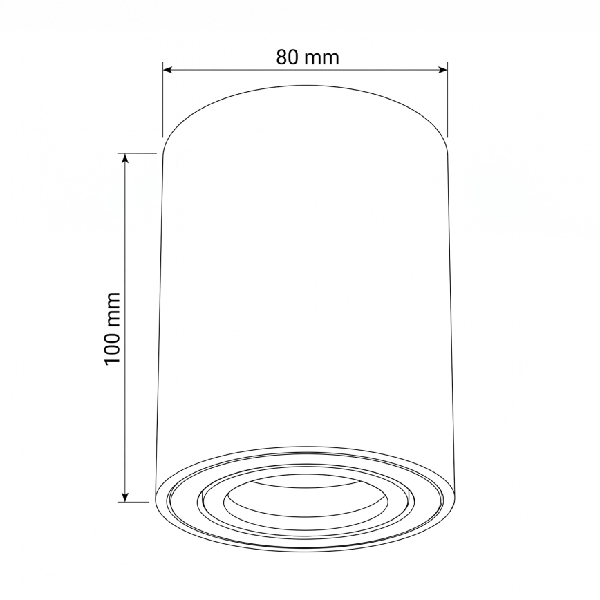 Brilagi - Spot d'éclairage MIA 1xGU10/30W/230V 100x80 mm bordeaux