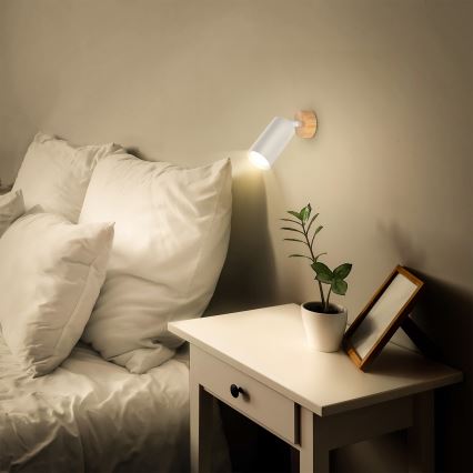 Brilagi - Spot d'éclairage SELE 1xGU10/30W/230V blanc/décor chêne