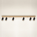 Brilagi - Spot d'éclairage SELE 6xGU10/30W/230V noir/décor chêne
