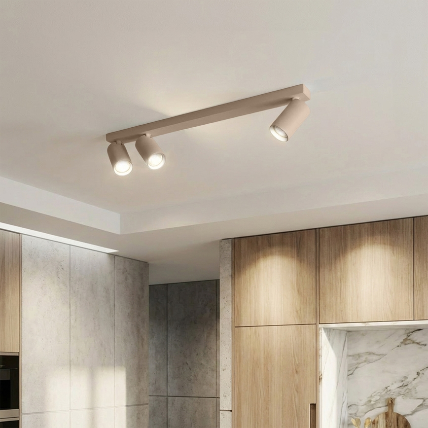 Brilagi - Spot d'éclairage SELE LONG 3xGU10/30W/230V beige