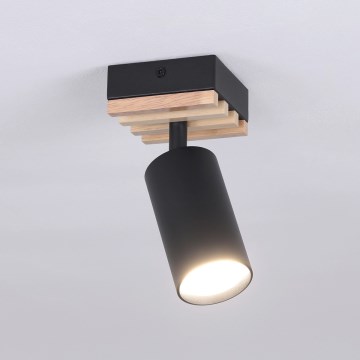 Brilagi - Spot d'éclairage SELE WOOD ACOUSTIC 1xGU10/30W/230V noir/bois