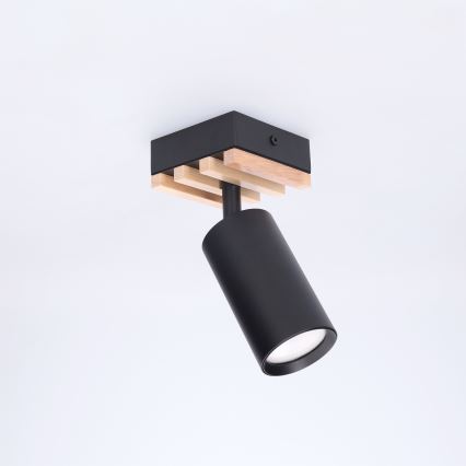 Brilagi - Spot d'éclairage SELE WOOD ACOUSTIC 1xGU10/30W/230V noir/bois