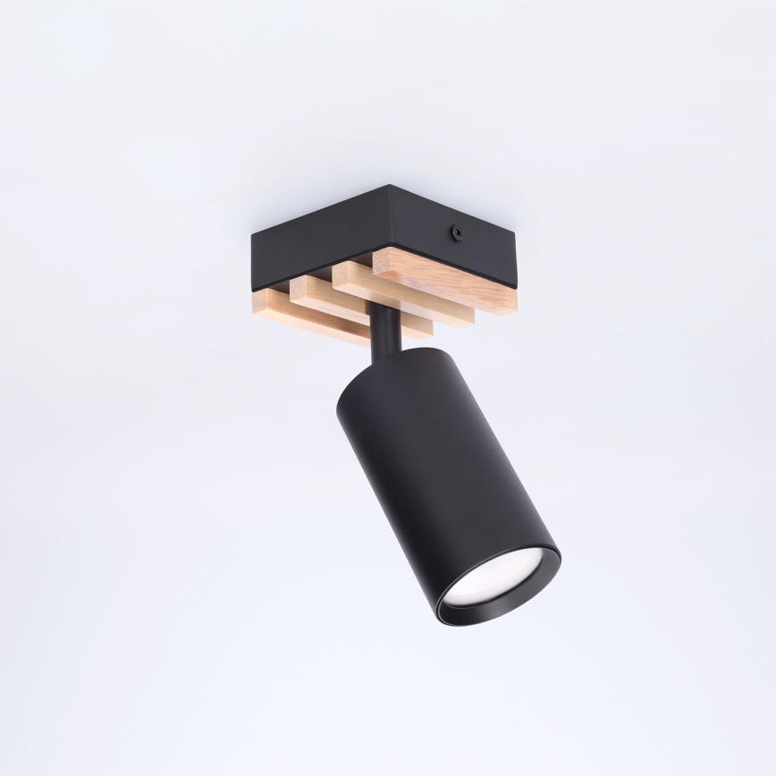 Brilagi - Spot d'éclairage SELE WOOD ACOUSTIC 1xGU10/30W/230V noir/bois