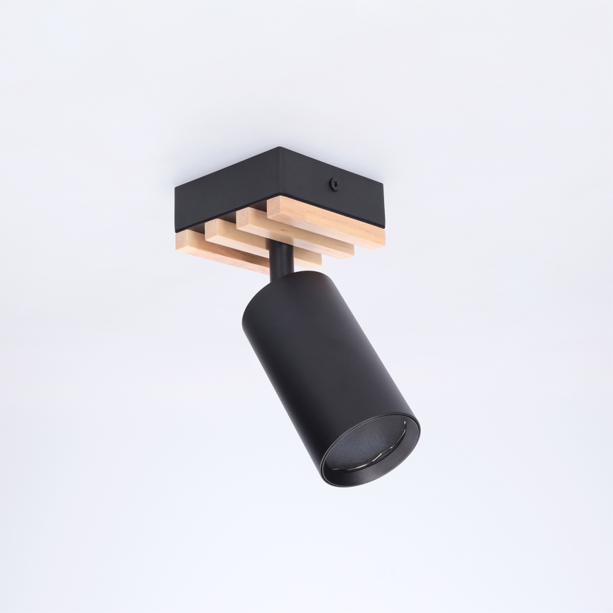 Brilagi - Spot d'éclairage SELE WOOD ACOUSTIC 1xGU10/30W/230V noir/bois