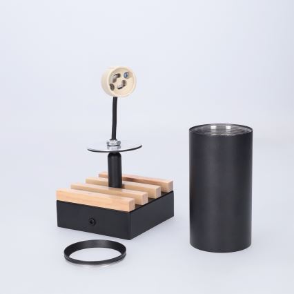 Brilagi - Spot d'éclairage SELE WOOD ACOUSTIC 1xGU10/30W/230V noir/bois
