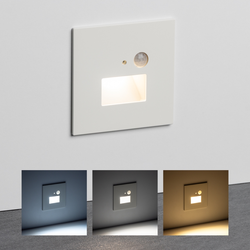 Brilagi - Spot d'escalier avec détecteur de mouvement JACK LED/1,5W/230V 3000K/4000K/6500K blanc