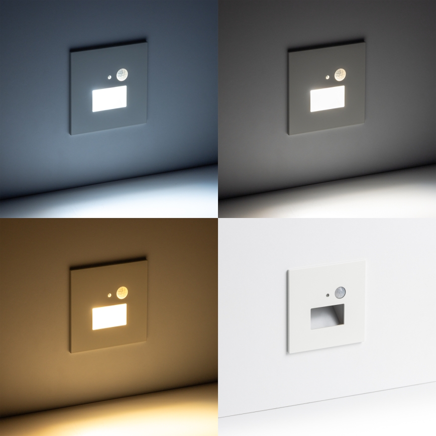 Brilagi - Spot d'escalier avec détecteur de mouvement JACK LED/1,5W/230V 3000K/4000K/6500K blanc