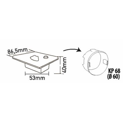 Brilagi - Spot d'escalier avec détecteur de mouvement JACK LED/1,5W/230V 3000K/4000K/6500K blanc