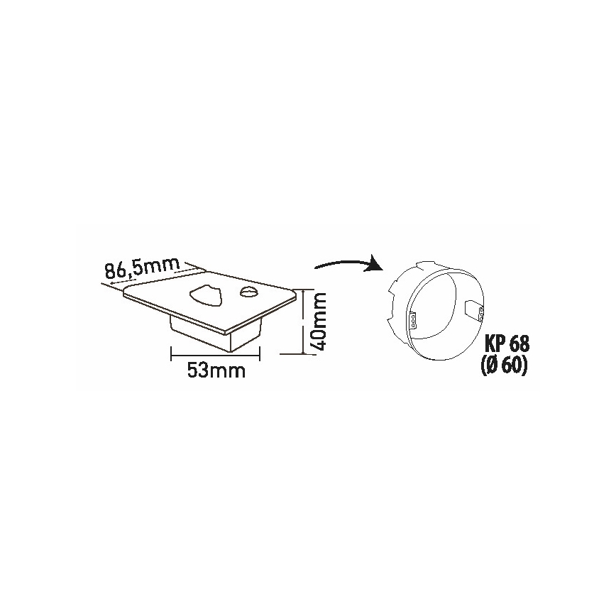 Brilagi - Spot d'escalier avec détecteur de mouvement JACK LED/1,5W/230V 3000K/4000K/6500K blanc