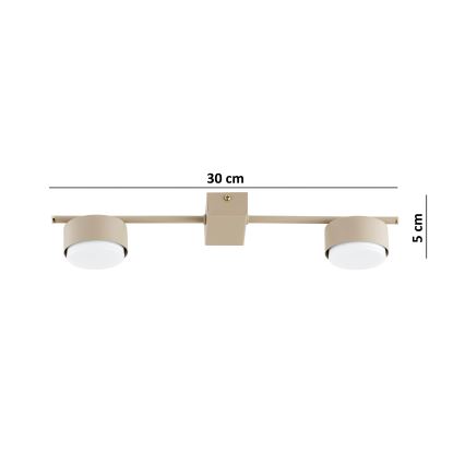 Brilagi - Spot double 2xGX53/12W/230V beige