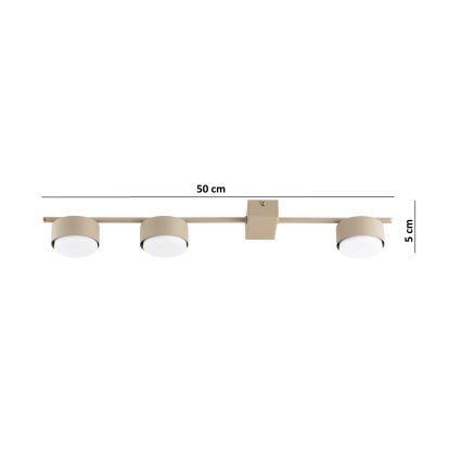 Brilagi - Spot LED RGB+CCT dimmable MONO 3xGX53/14W/230V 2700-6500K Wi-Fi Tuya beige